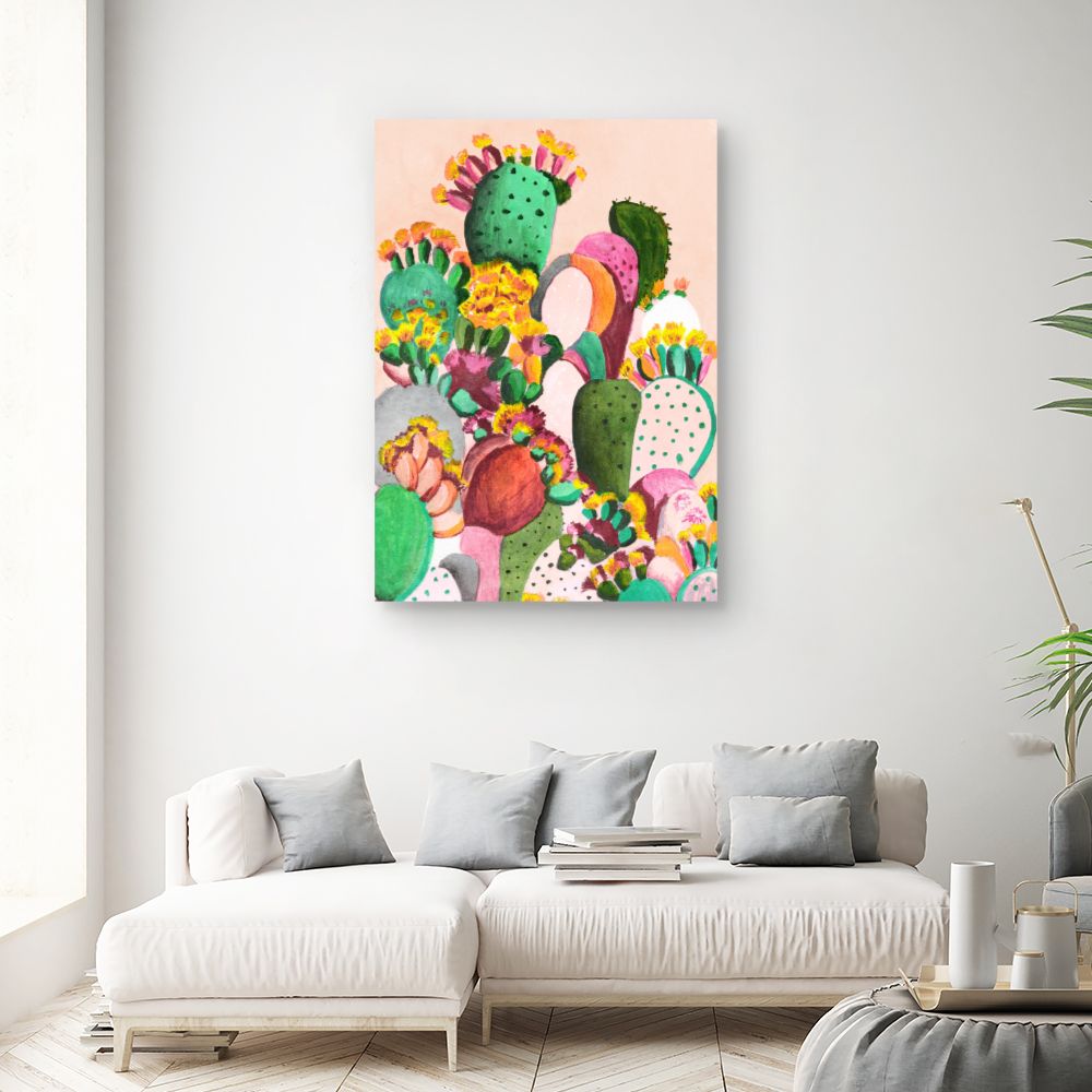 Tableau Cactus colorés