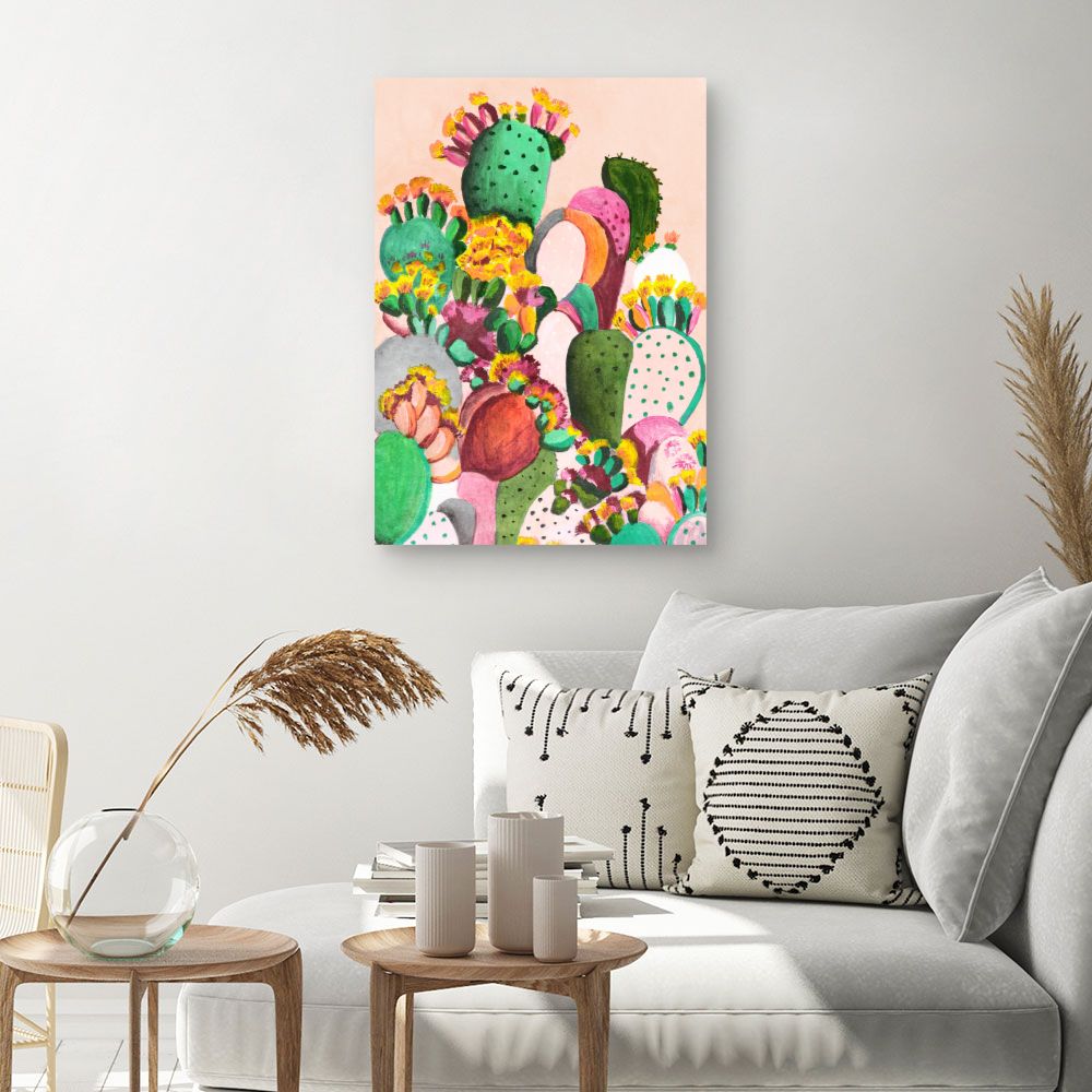 Tableau Cactus colorés