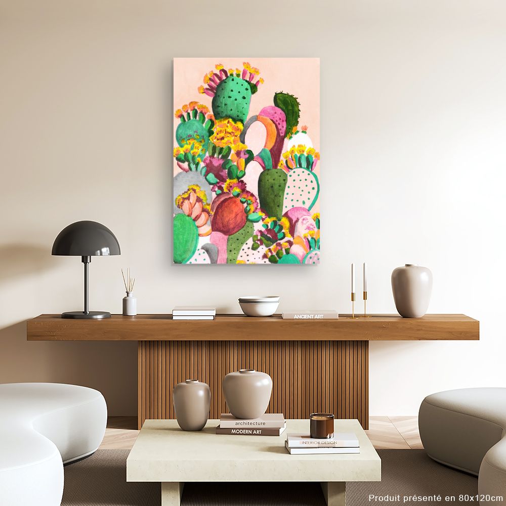 Tableau Cactus colorés