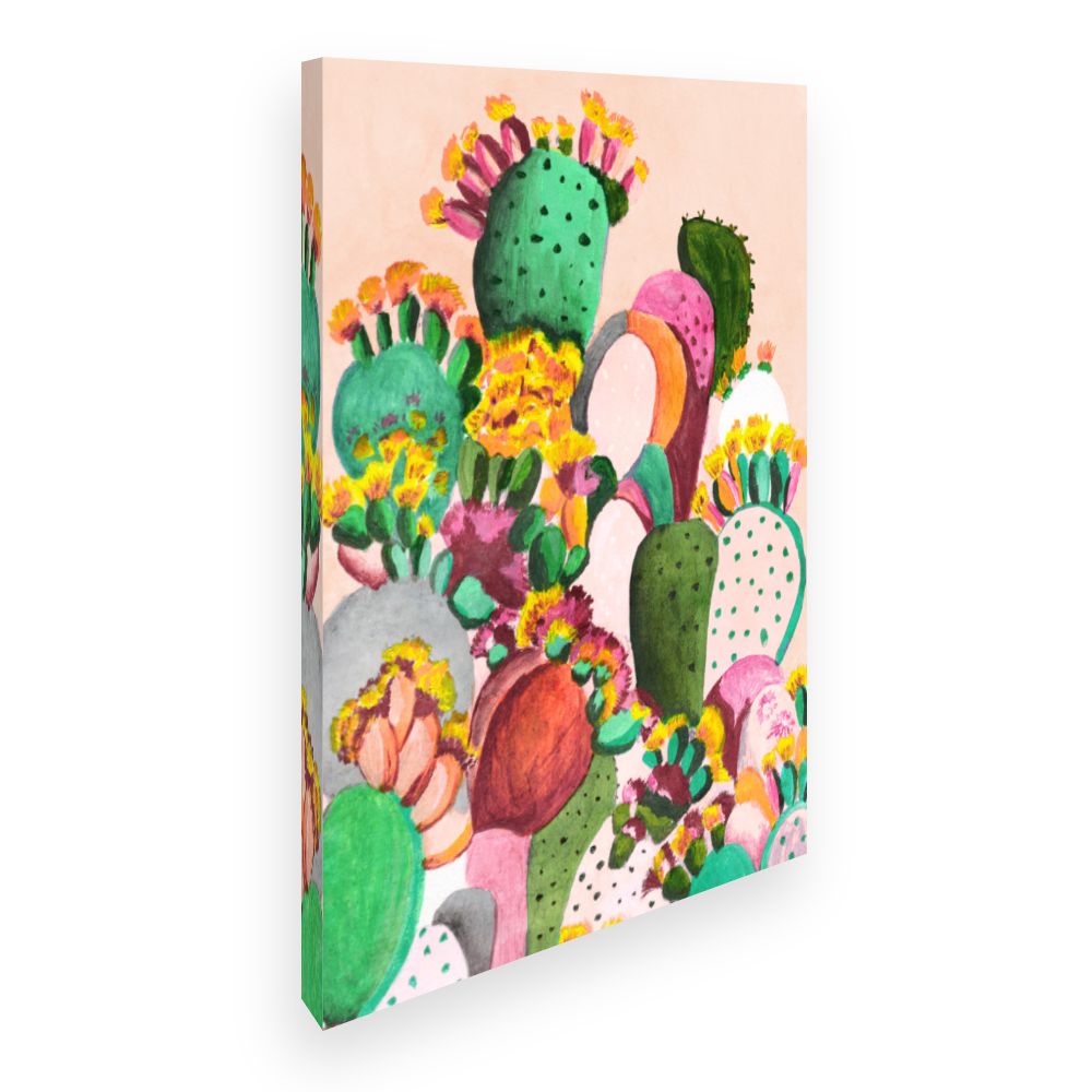 Toile Cactus colorés