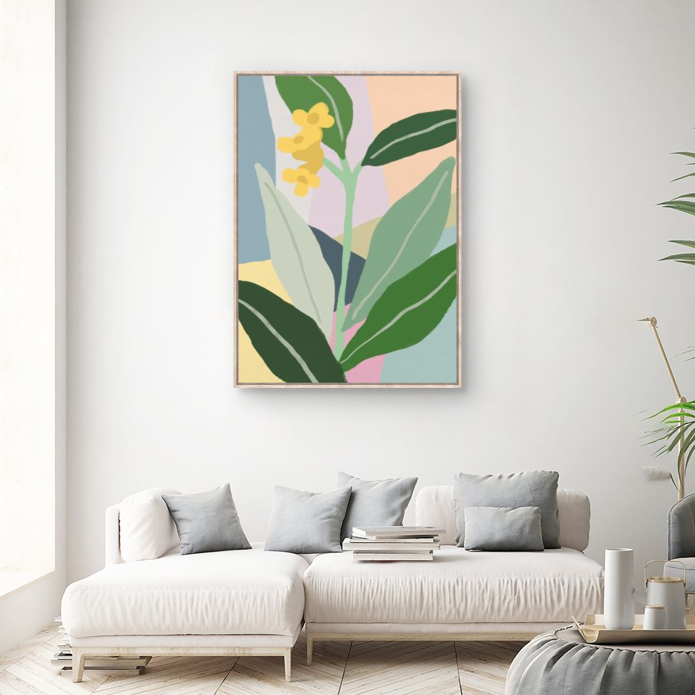 Tableau Fleurs abstraites vives