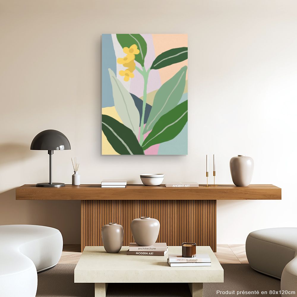 Tableau Fleurs abstraites vives