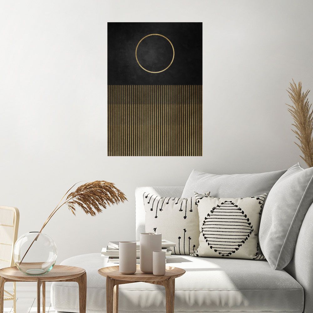 Affiche Cercle doré élégant