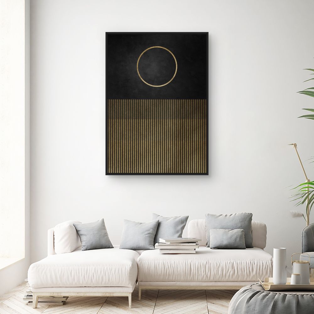 Tableau Lignes dorées élégantes