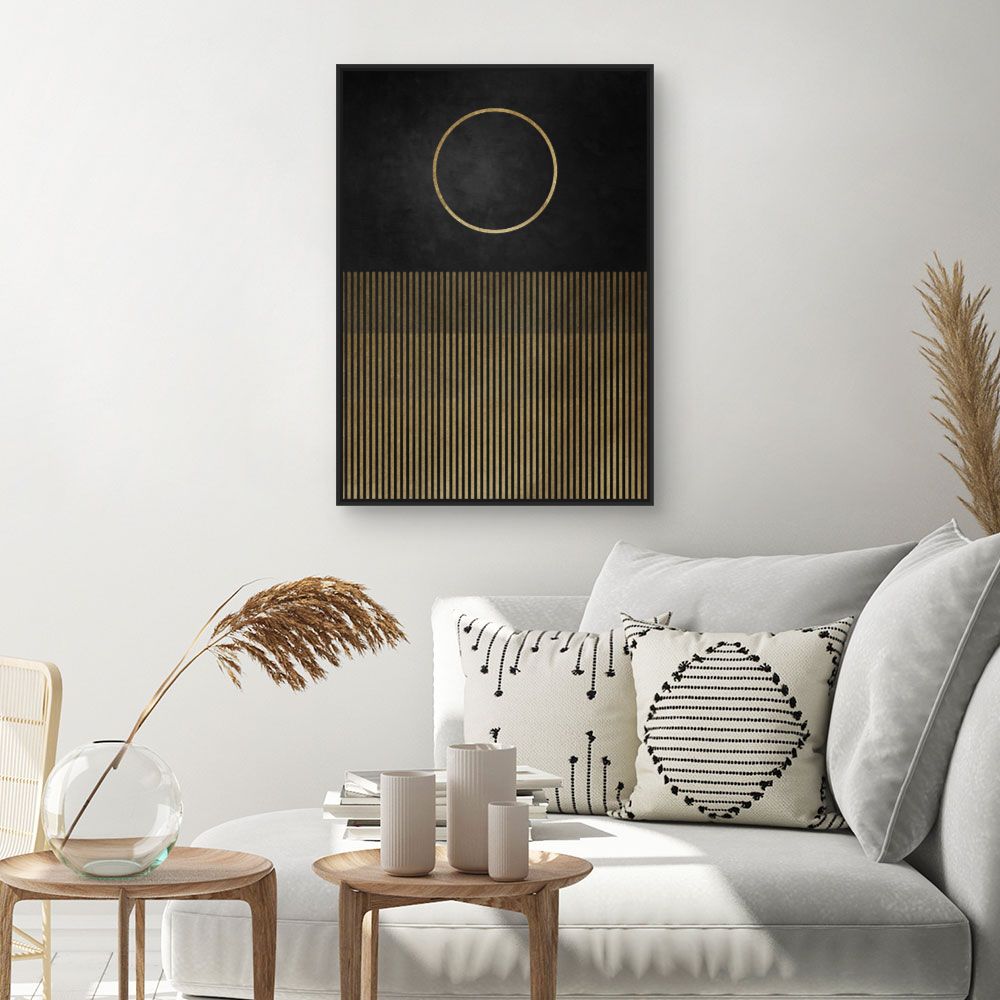 Tableau Lignes dorées élégantes