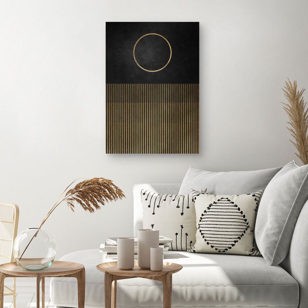 Tableau Lignes dorées élégantes