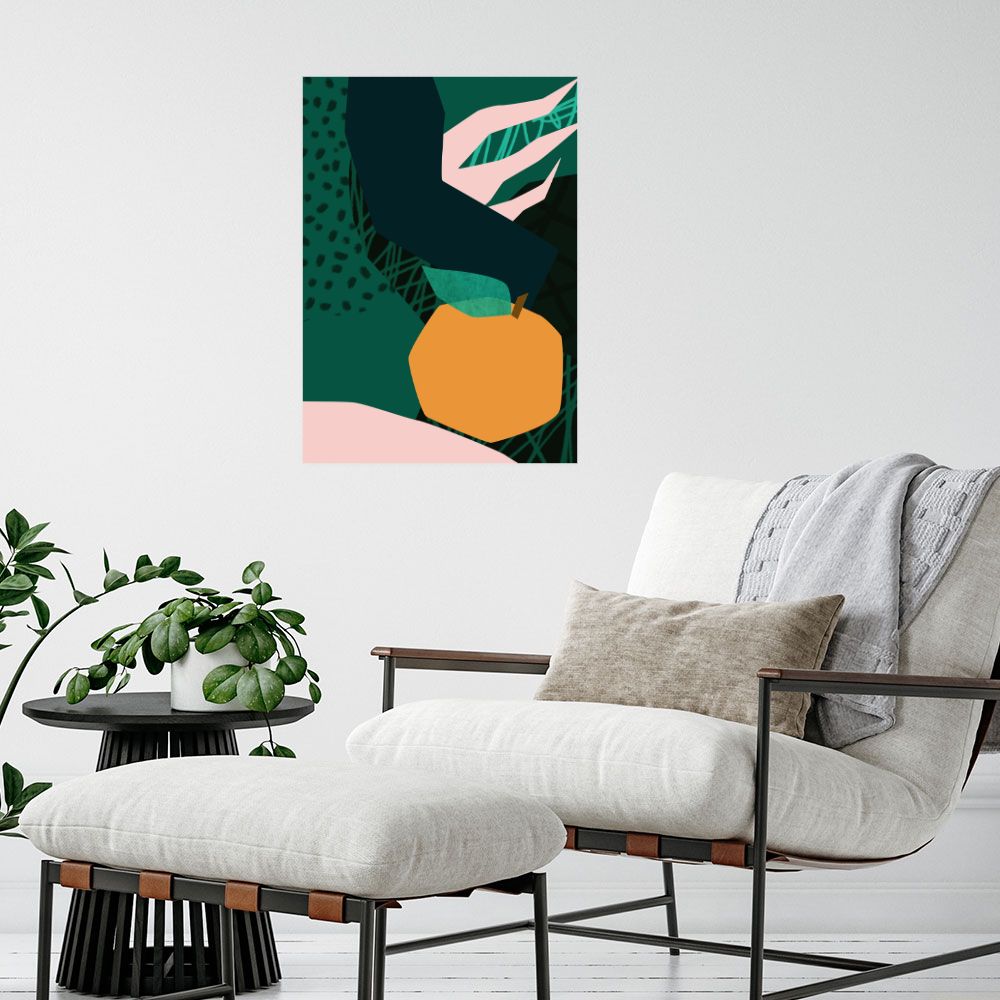 Affiche Fruit abstrait vibrant