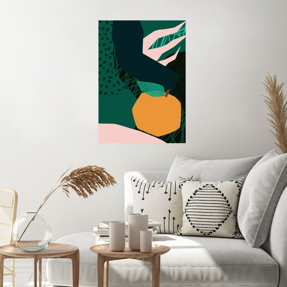 Affiche Fruit abstrait vibrant