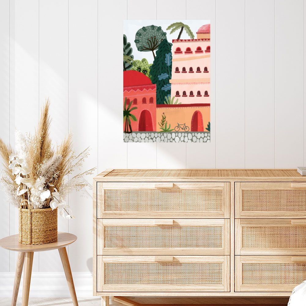 Affiche Maisons colorées