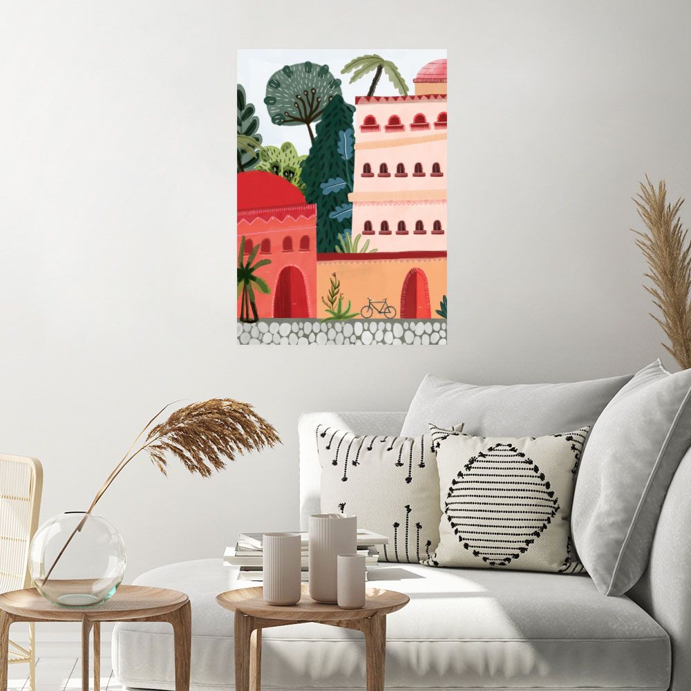 Affiche Maisons colorées