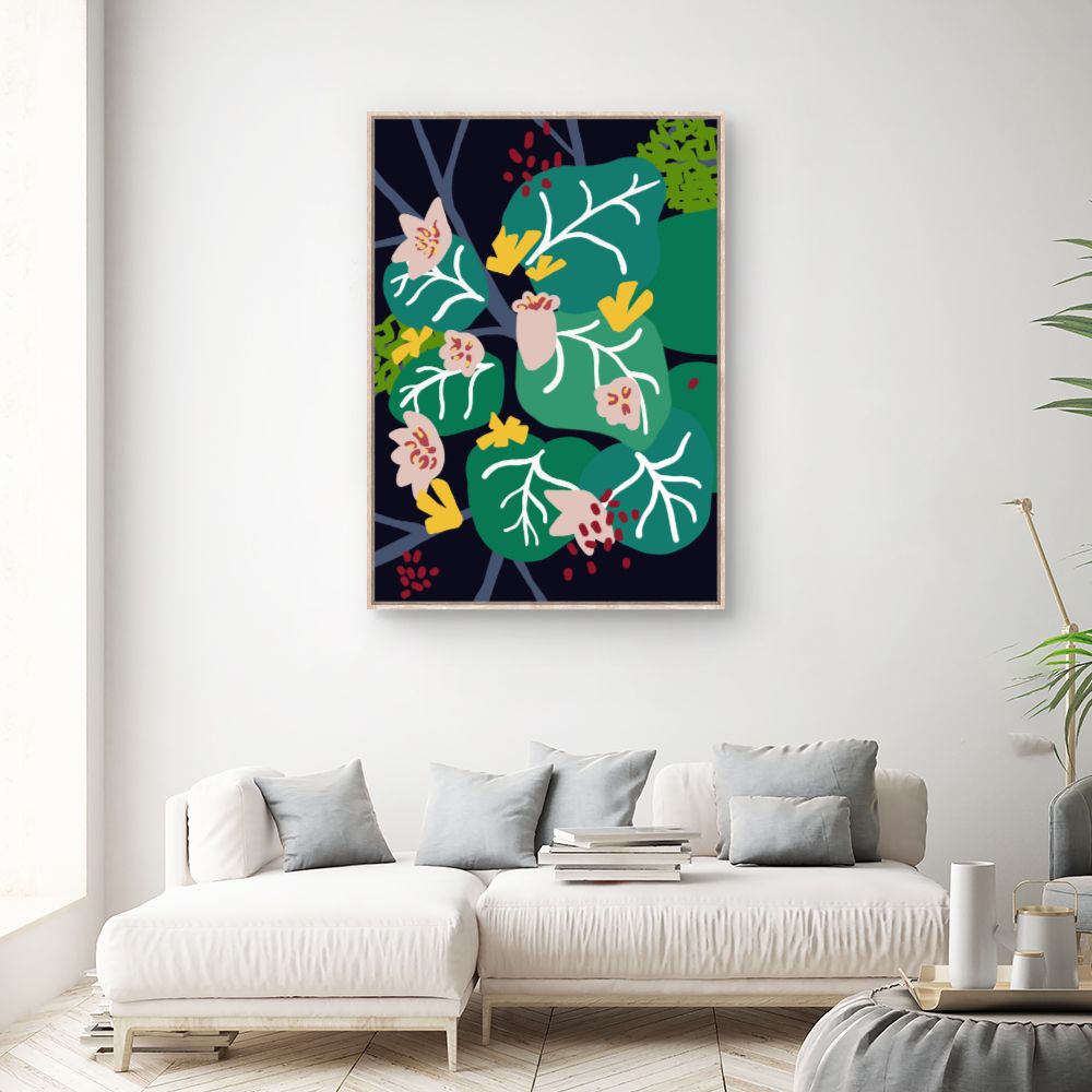 Tableau Fleurs abstraites