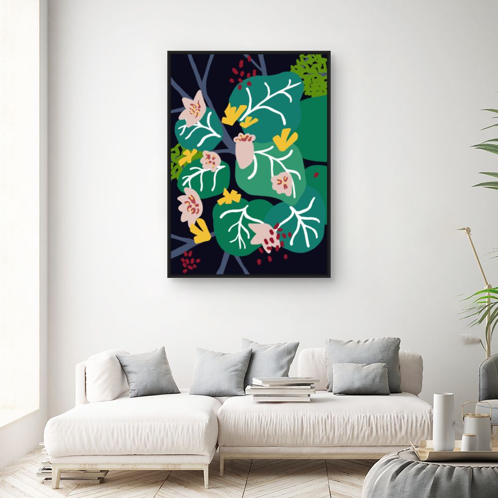 Tableau Fleurs abstraites