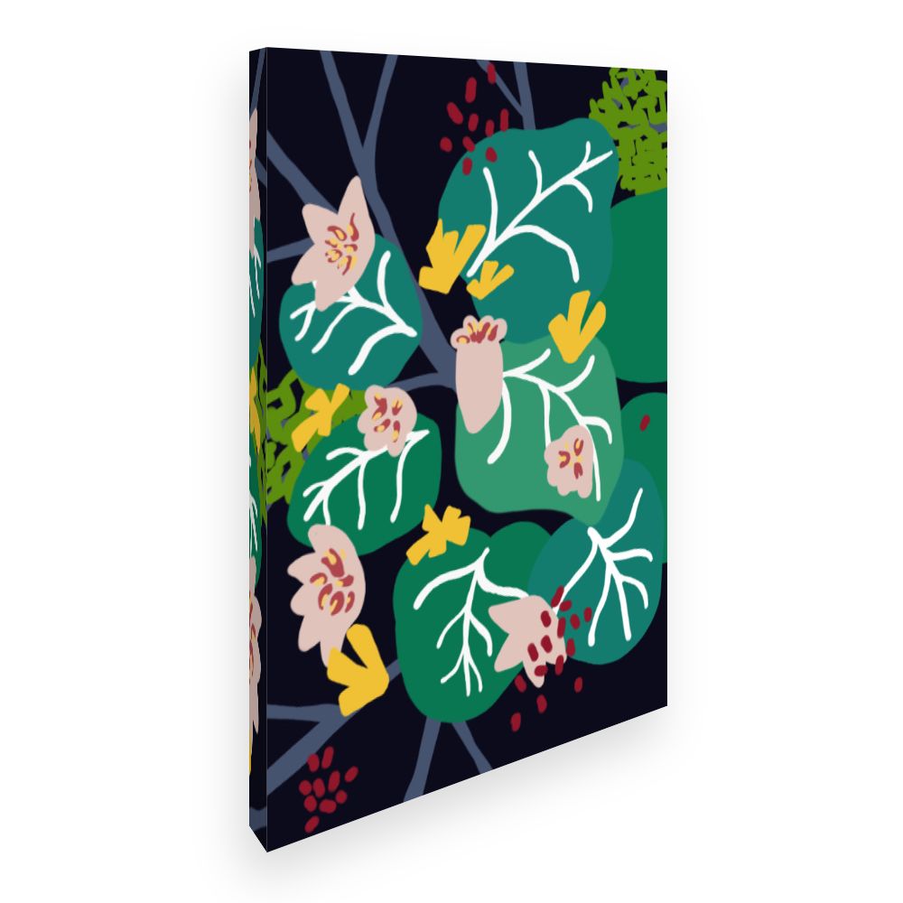 Toile Fleurs abstraites