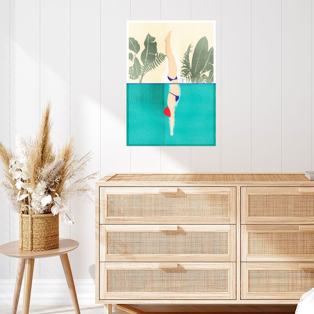 Affiche Plongeon tropical