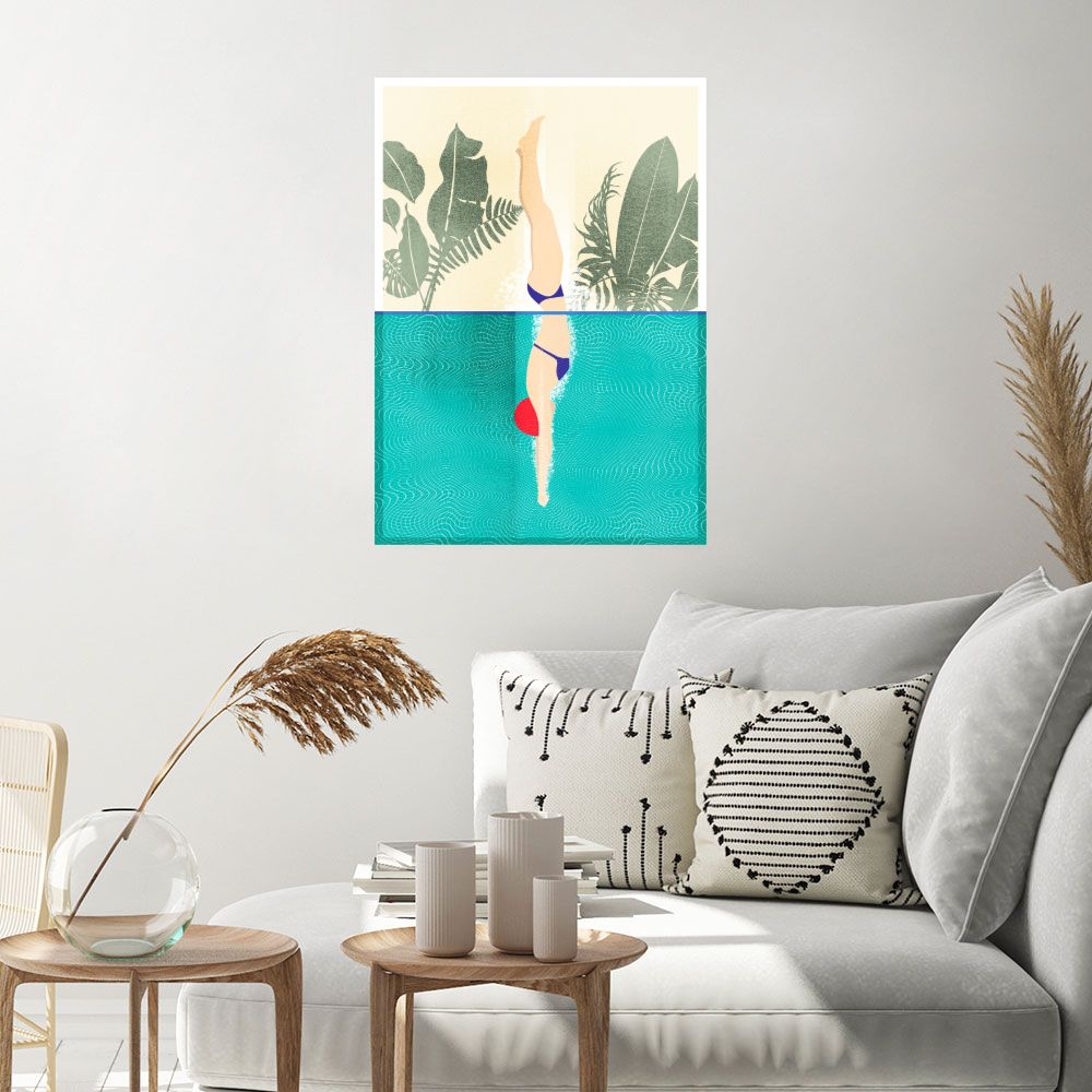 Affiche Plongeon tropical