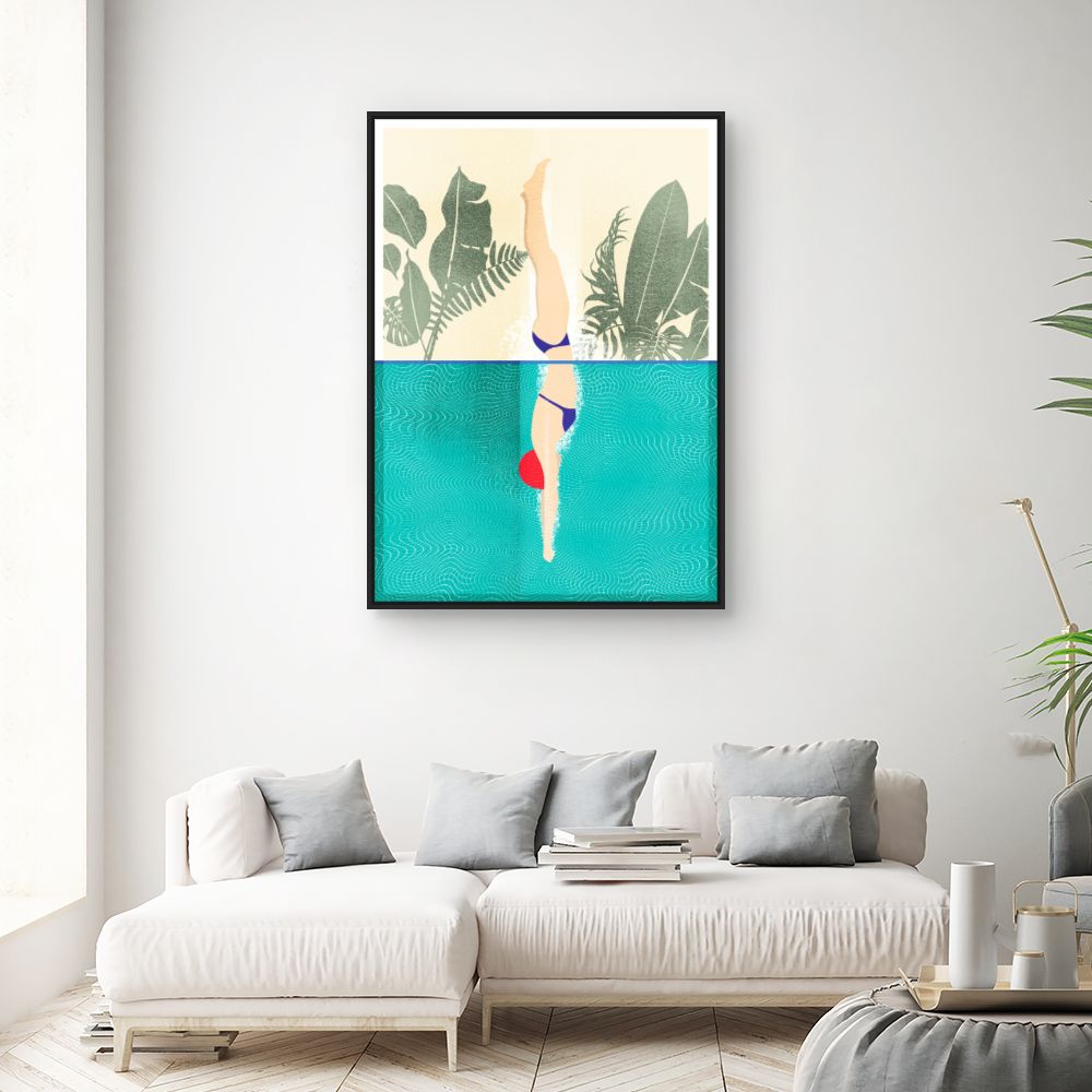 Tableau Plongeon tropical