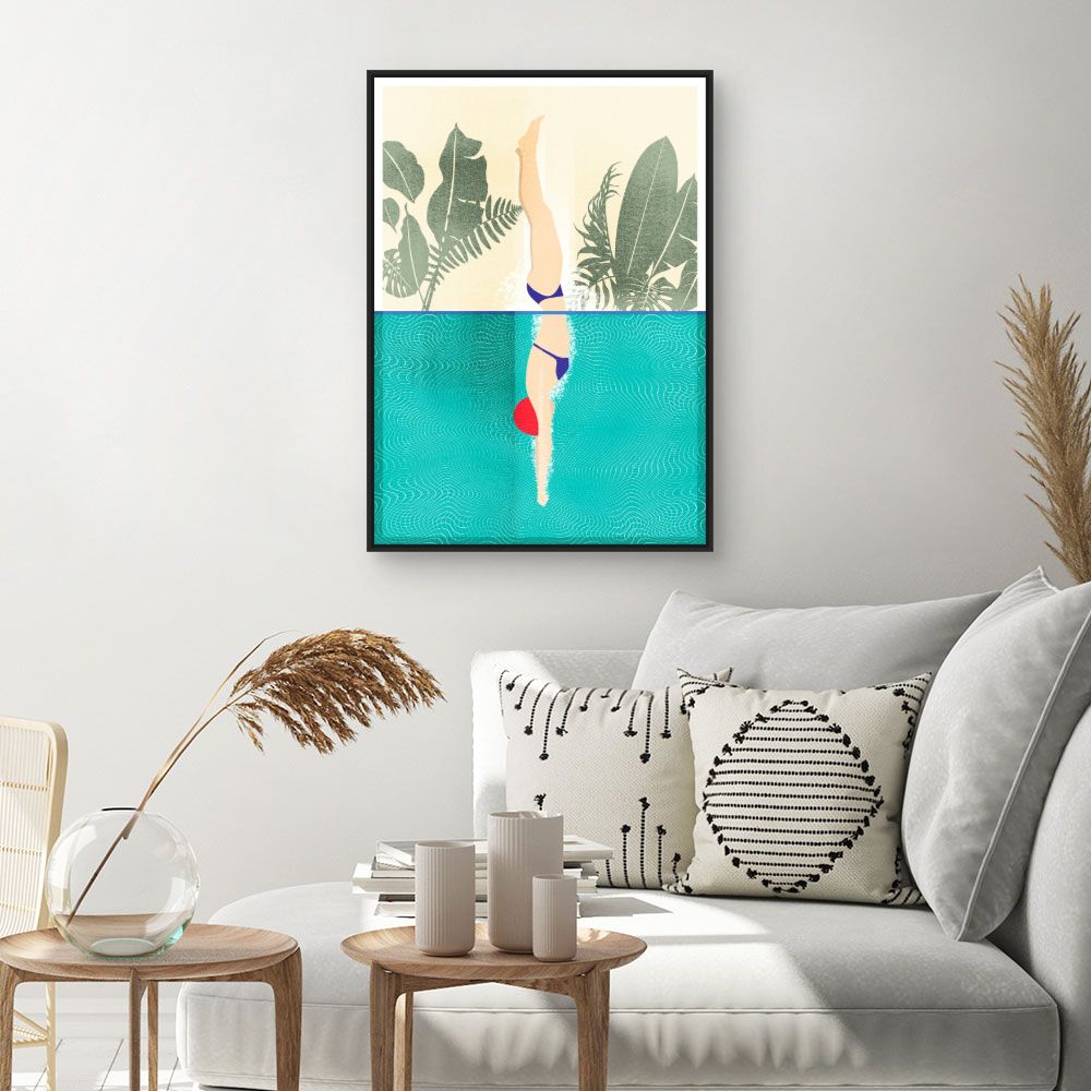 Tableau Plongeon tropical