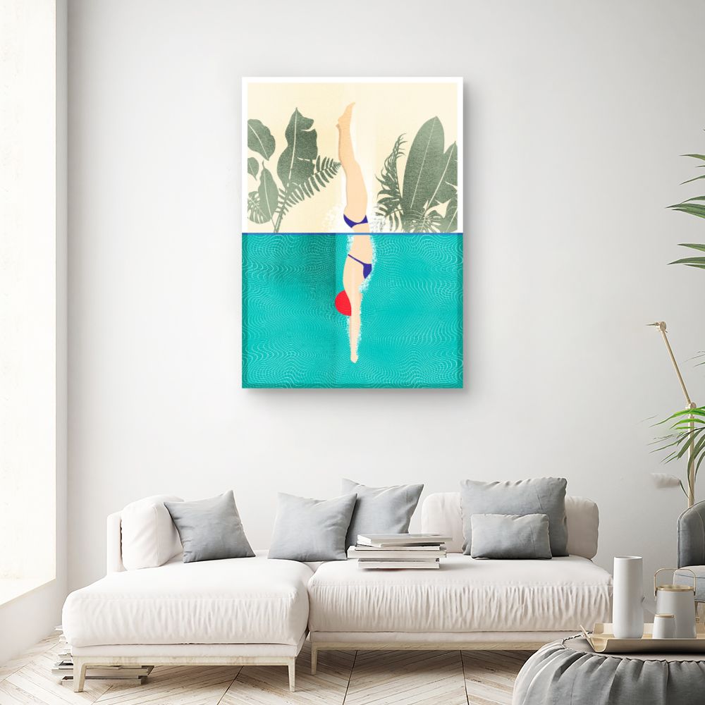 Tableau Plongeon tropical