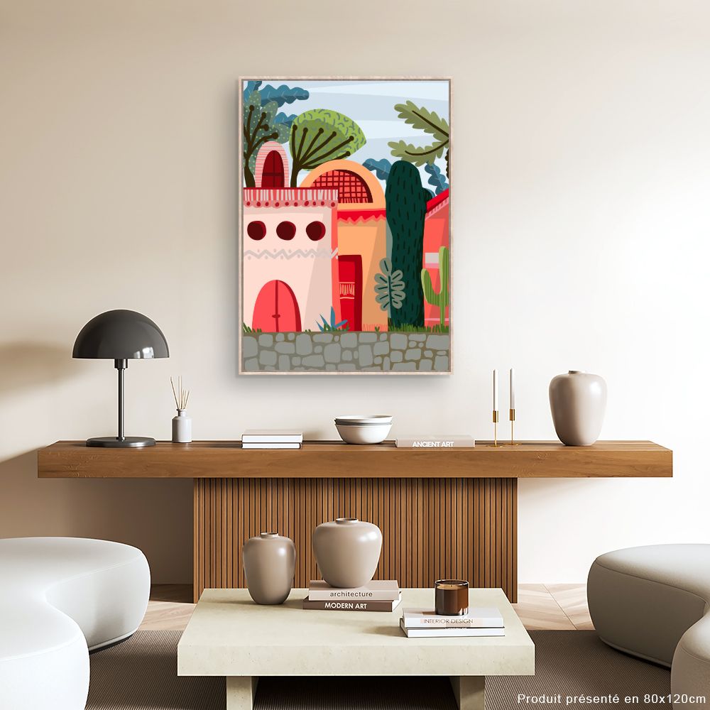 Tableau Maisons colorées