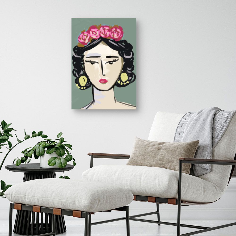 Tableau Portrait fleuri