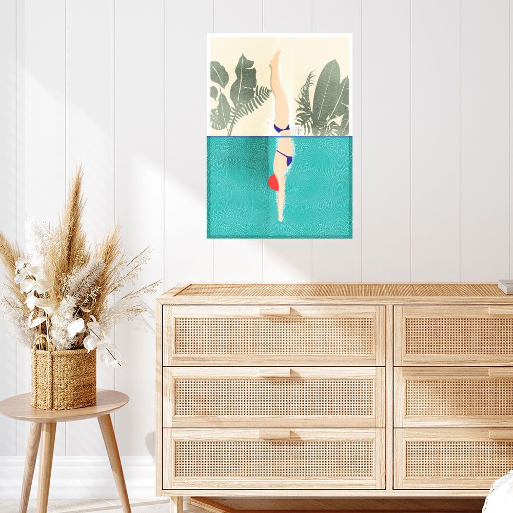 Affiche Plongeon tropical