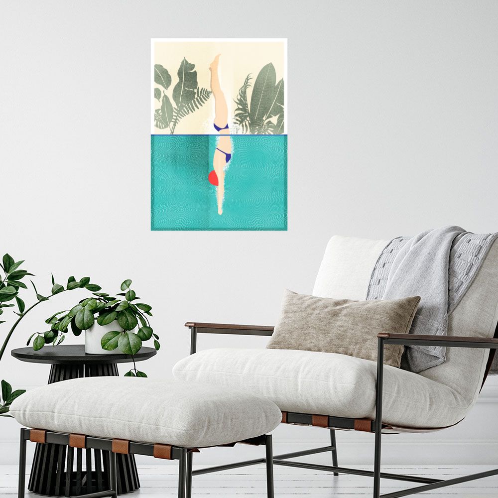 Affiche Plongeon tropical