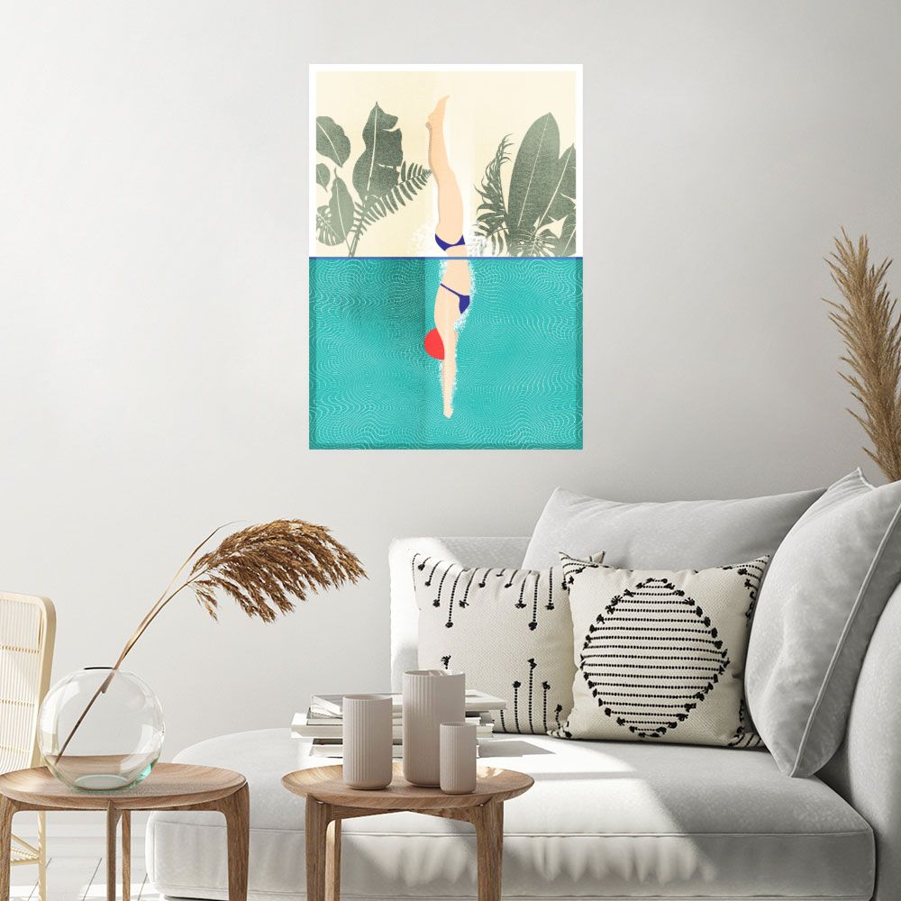 Affiche Plongeon tropical