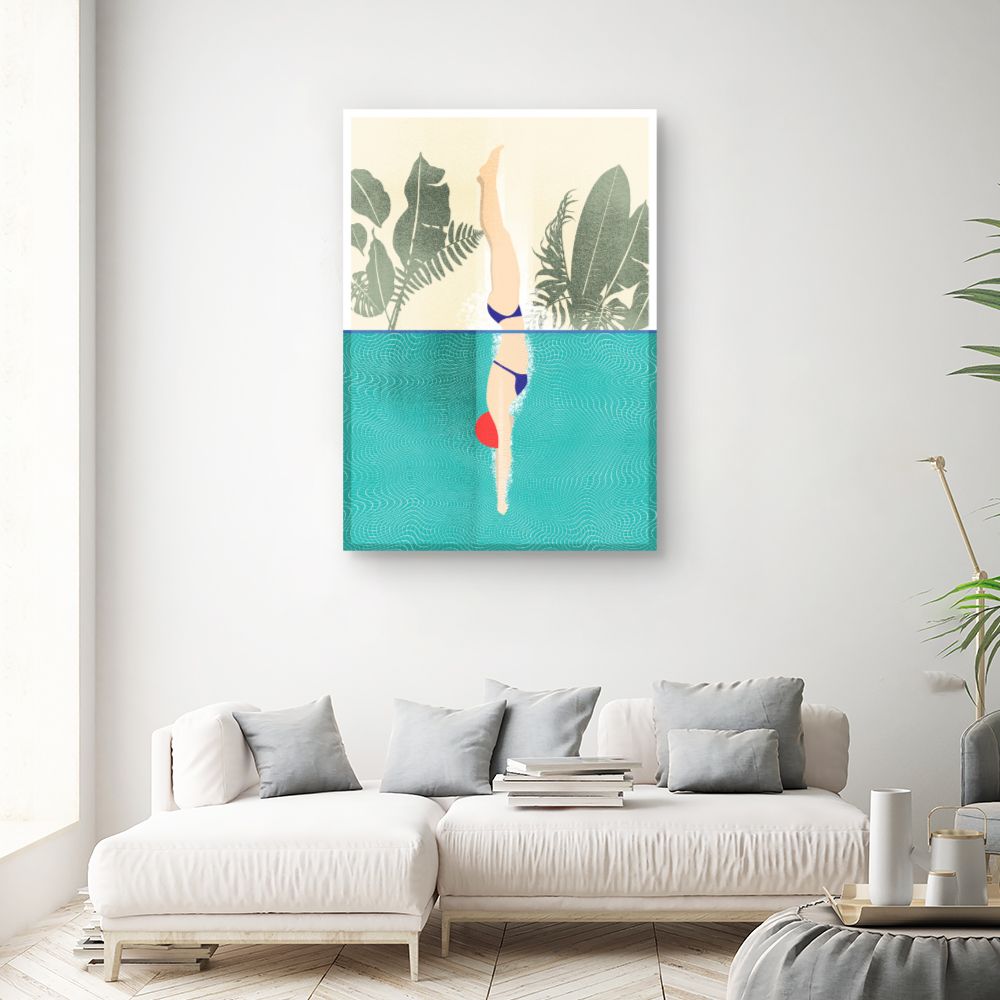 Tableau Plongeon tropical élégant