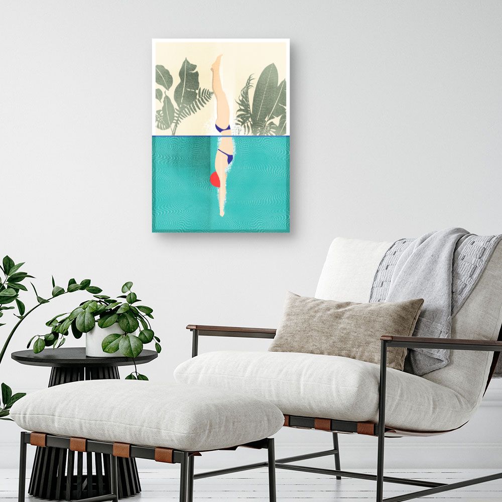 Tableau Plongeon tropical élégant