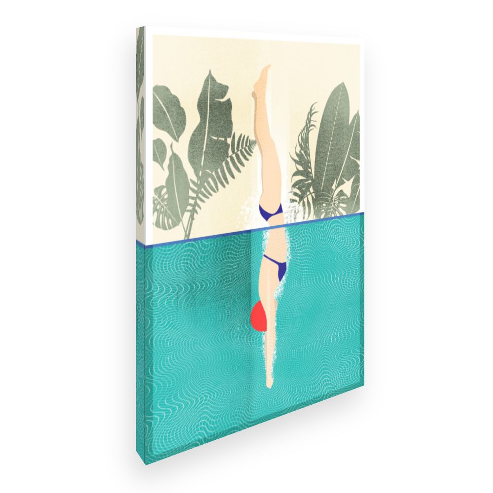 Toile Plongeon tropical élégant