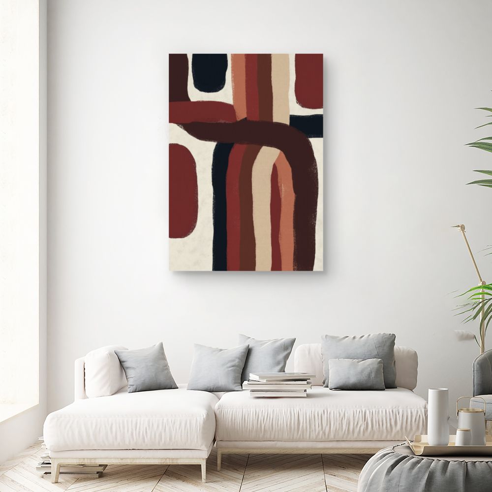 Tableau Lignes abstraites entremêlées