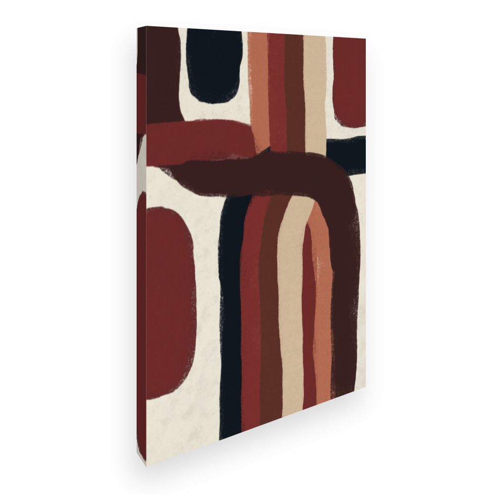 Toile Lignes abstraites entremêlées