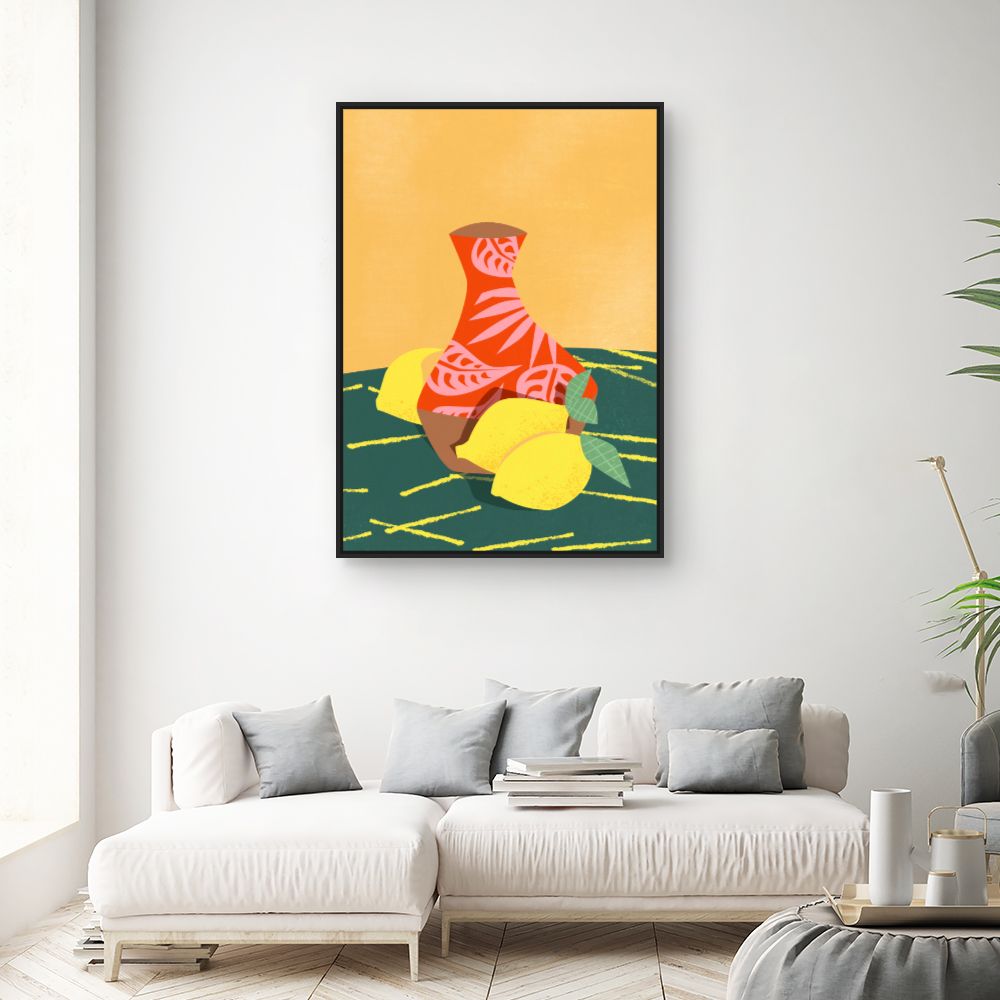 Tableau Vase exotique vibrant