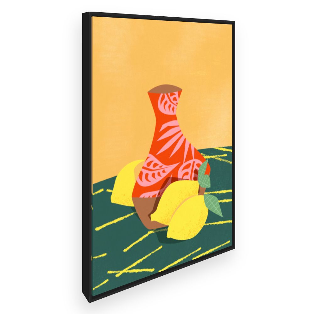 Toile Vase exotique vibrant