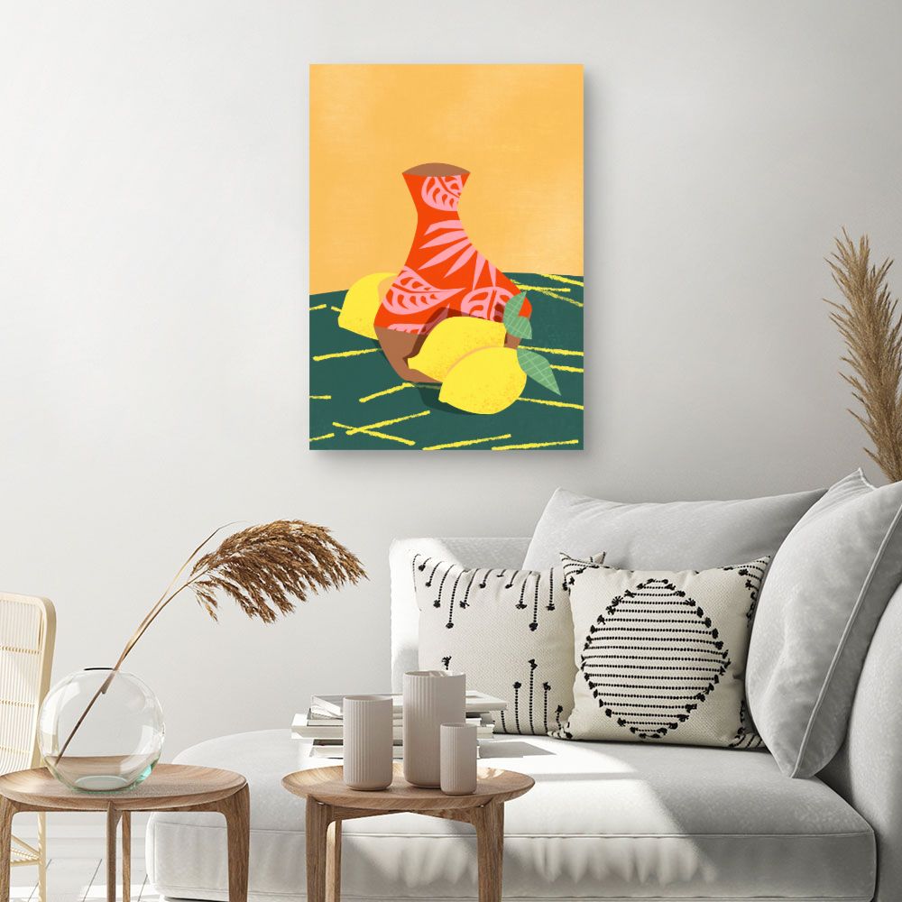 Tableau Vase exotique vibrant