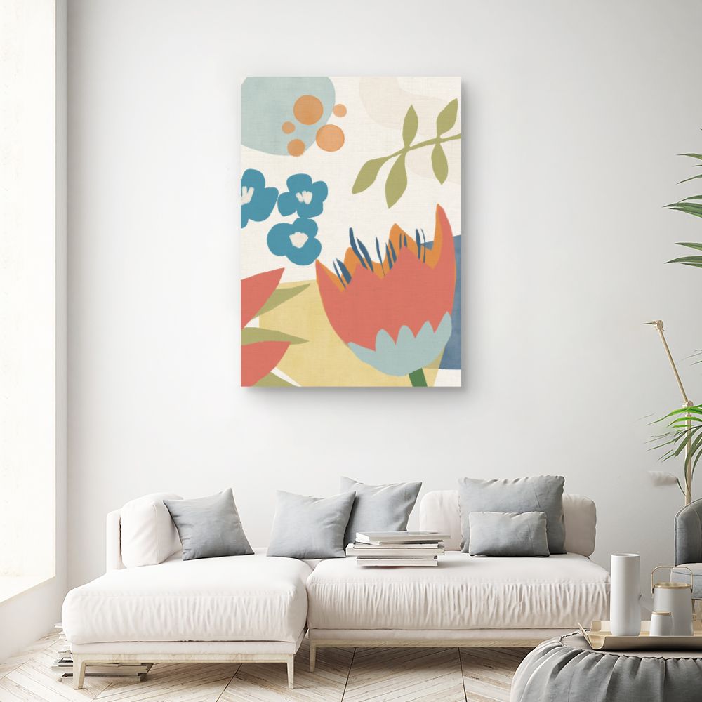 Tableau Fleurs abstraites vibrantes
