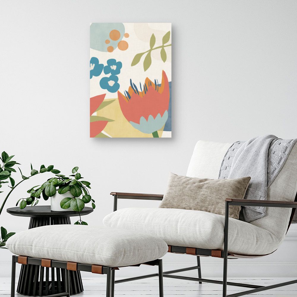 Tableau Fleurs abstraites vibrantes
