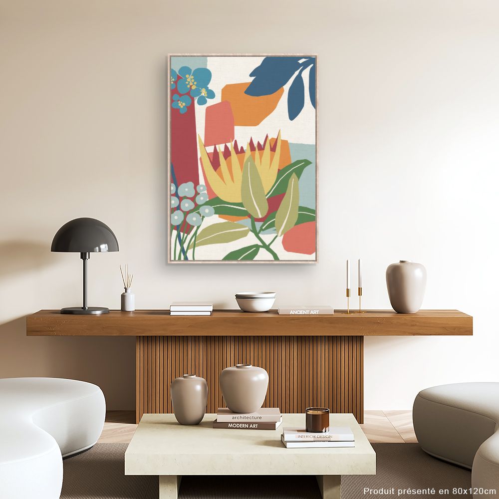 Tableau Fleurs abstraites