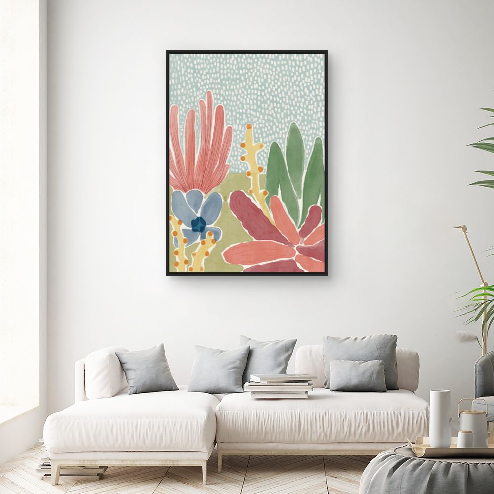 Tableau Fleurs abstraites colorées