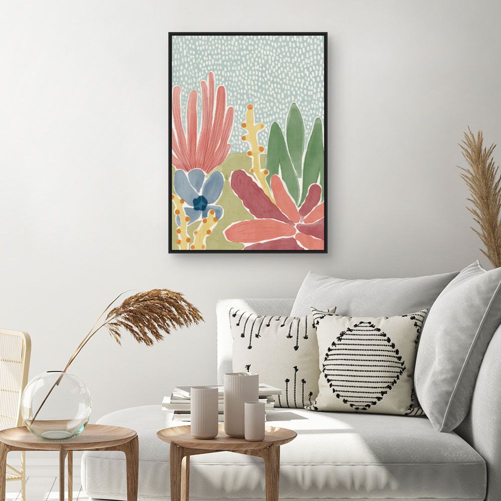 Tableau Fleurs abstraites colorées