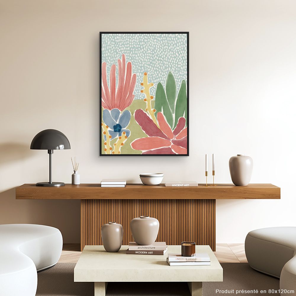 Tableau Fleurs abstraites colorées
