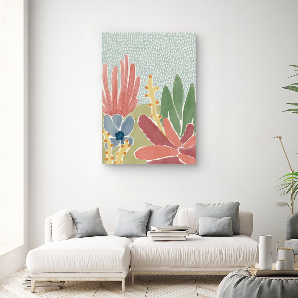 Tableau Fleurs abstraites colorées