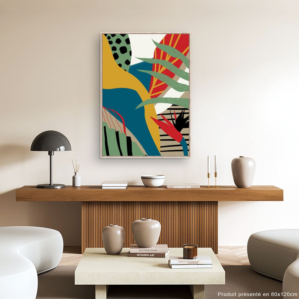 Tableau Jungle abstraite