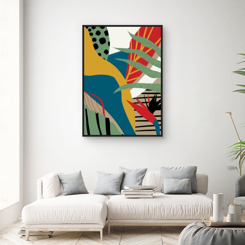 Tableau Jungle abstraite