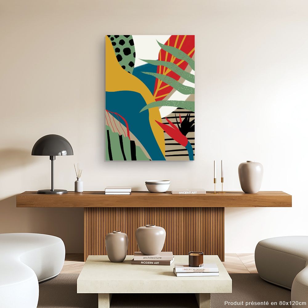 Tableau Jungle abstraite