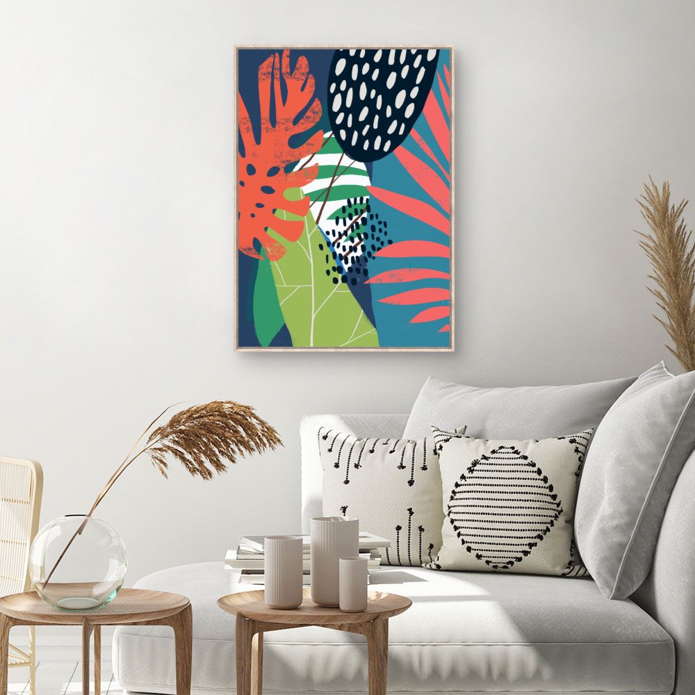 Tableau Feuillage exotique vibrant