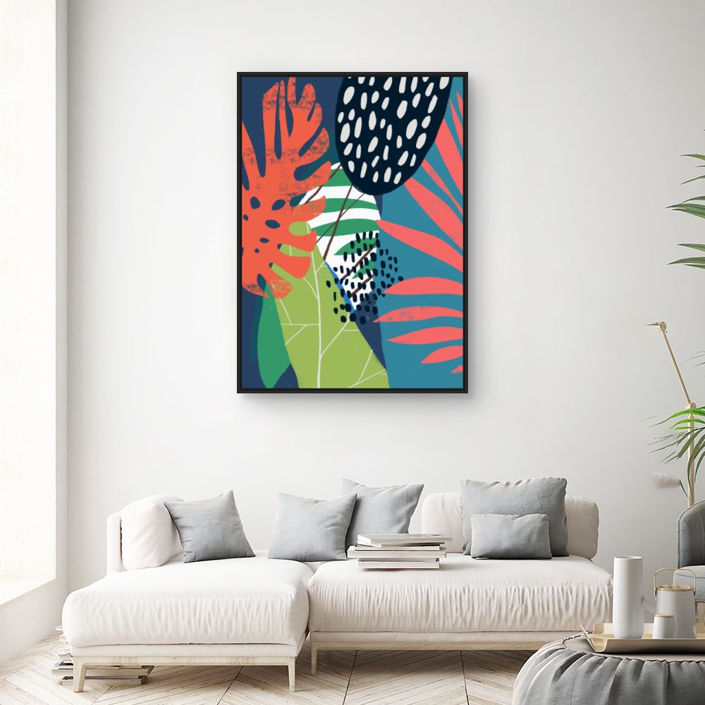 Tableau Feuillage exotique vibrant