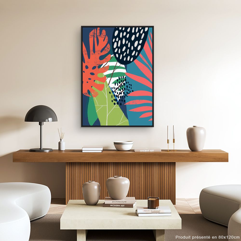 Tableau Feuillage exotique vibrant
