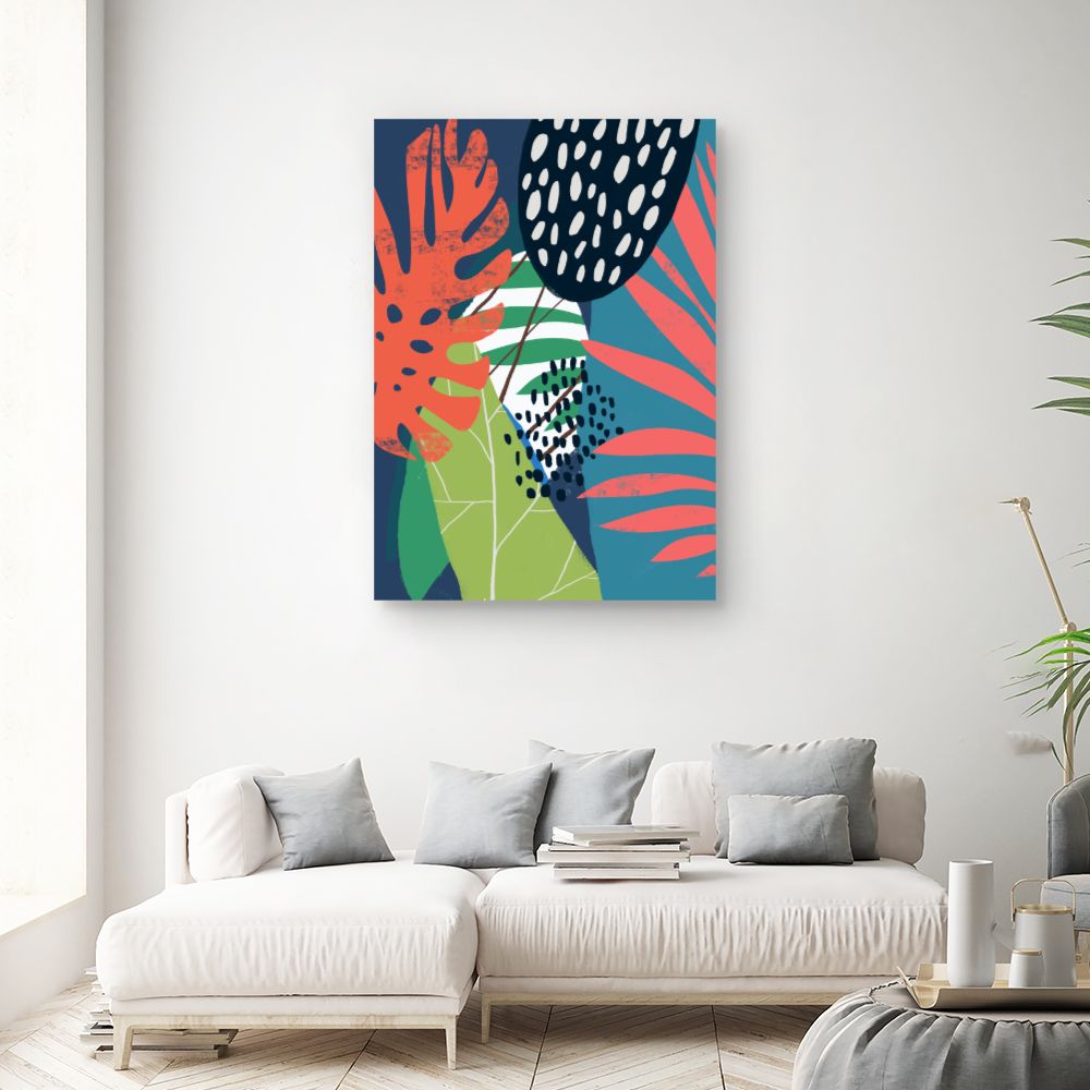 Tableau Feuillage exotique vibrant
