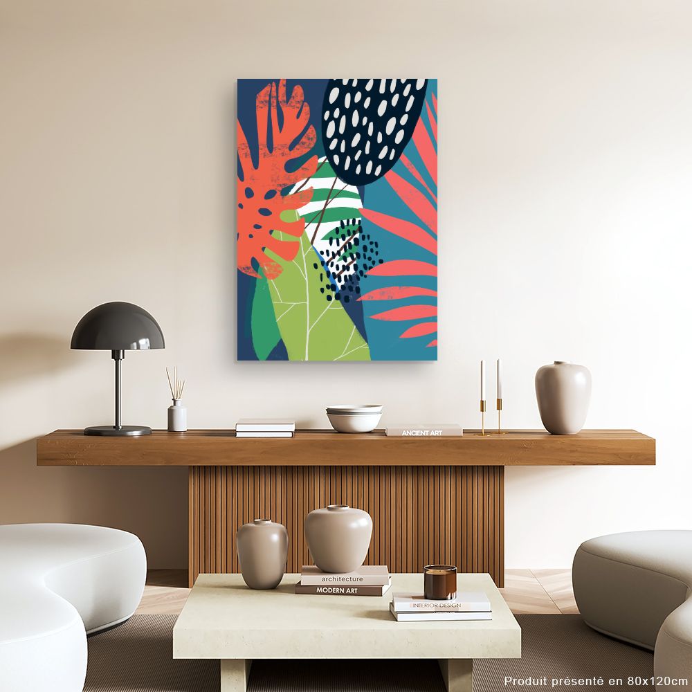 Tableau Feuillage exotique vibrant